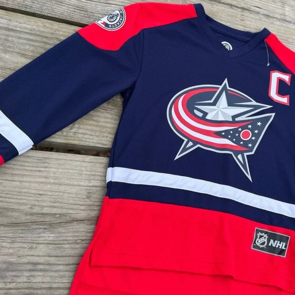 Columbus Blue Jackets Jersey #71 Nick Foligno Style Top - Unisex Size M 8 - Picture 6 of 11